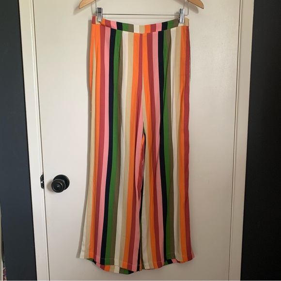 Reformation Clare Pant Rainbow Stripe Small 6P - Picture 3 of 10